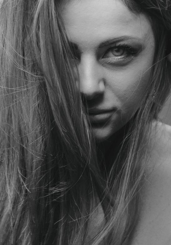 Free stock image of Girl Portrait - Monochrome - Retro created by Alexander Krivitskiy