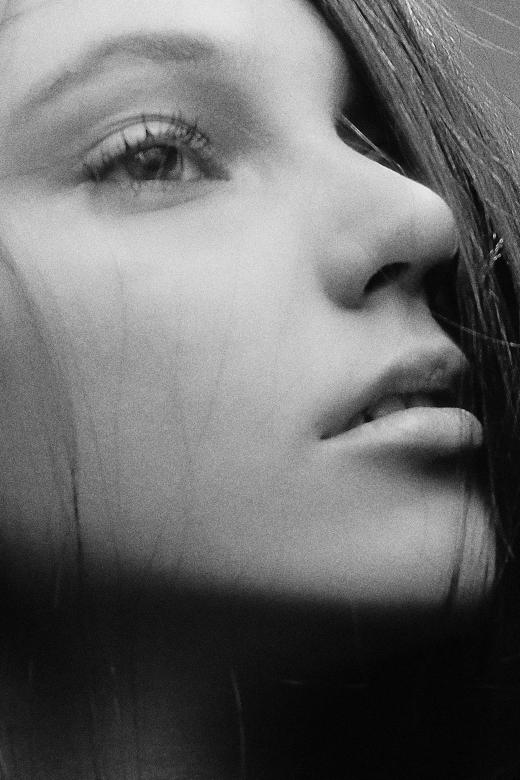 Free stock image of Young Girl Profile - Closeup - Monochrome created by Alexander Krivitskiy