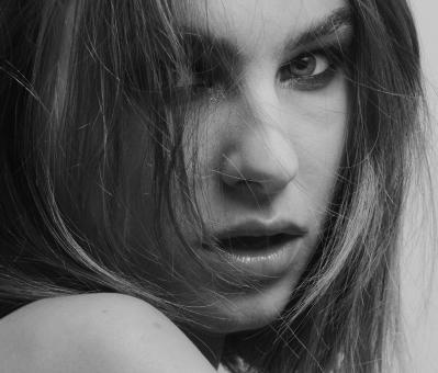 Free Stock Photo of Sexy Look - Girl Portrait - Monochrome
