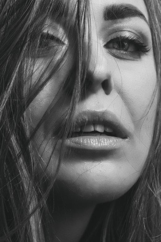 Free stock image of Monochrome Female Portrait created by Alexander Krivitskiy
