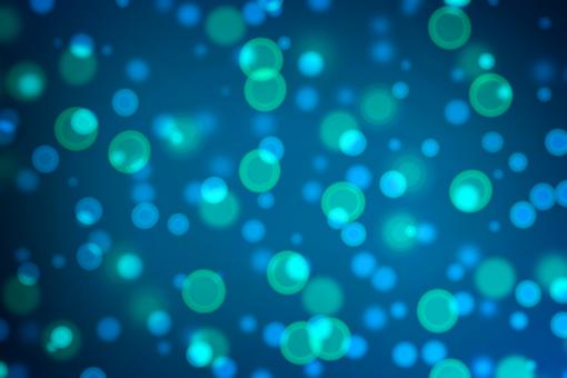 Bokeh - Blue and Green Circles on Dark Blue Background