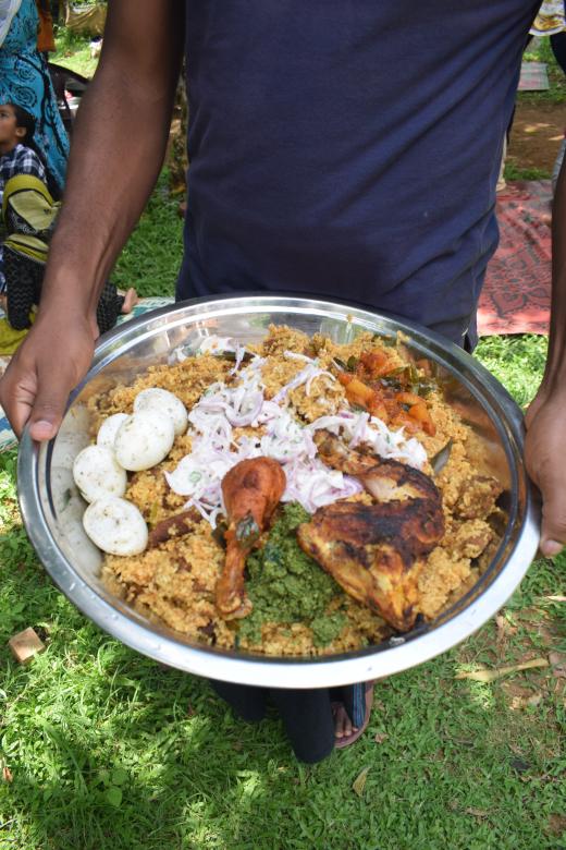 Free stock image of Chicken Egg Rice mixed named Biriyani created by SK