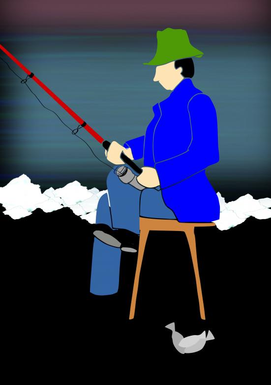 Free stock image of a fisherman who sits created by ra ra