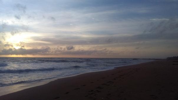 Natural look of a sunset over the beach - Free Stock Photo