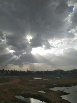 Sky with sun ray - Free Stock Photo