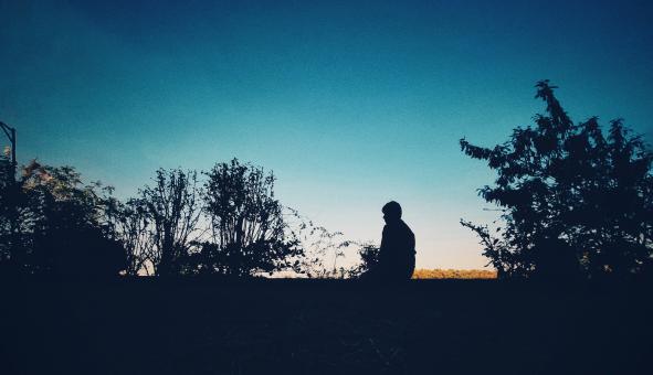 Person in silhouette - Free Stock Photo