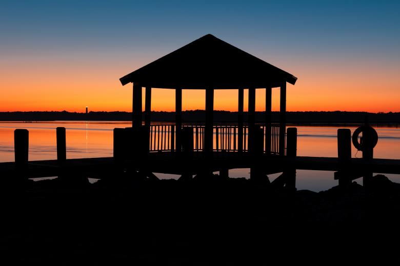 Free stock image of Chincoteague Dawn Gazebo created by Nicolas Raymond