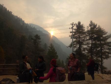Morning baby in Deurali, Gosaikunda lake, 2660 meter high