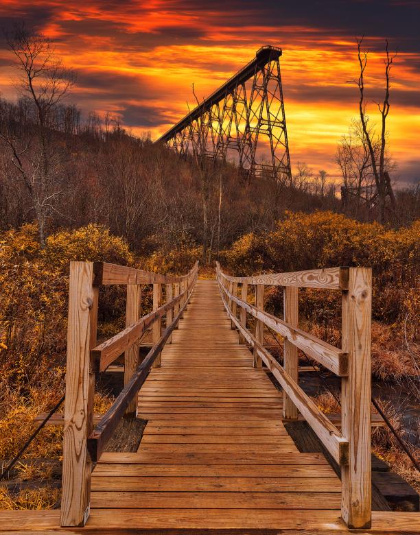 Free stock image of Kinzua Sunset Bridges created by Nicolas Raymond