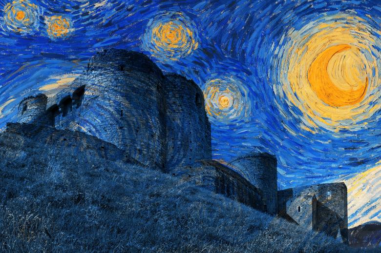 Free stock image of Starry Night Castle created by Nicolas Raymond