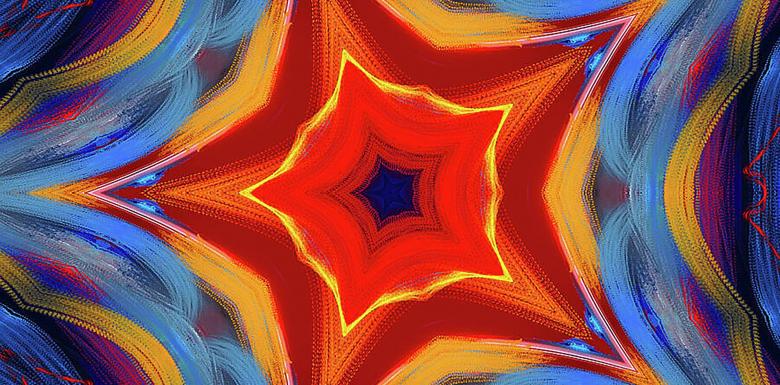 Free stock image of Kaleidoscope star created by Royalty Innovation