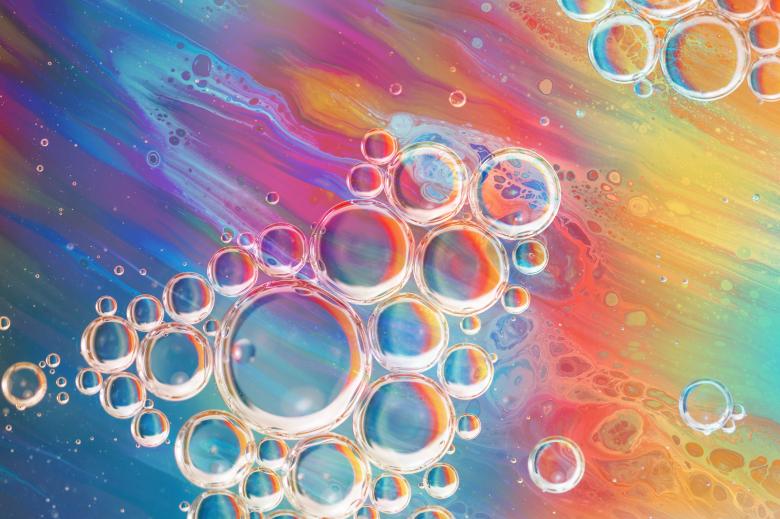 Free stock image of Rainbow Bubbles created by Nicolas Raymond