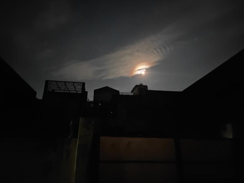Free stock image of moon in the night created by KRISHAN KUMAR GAUR