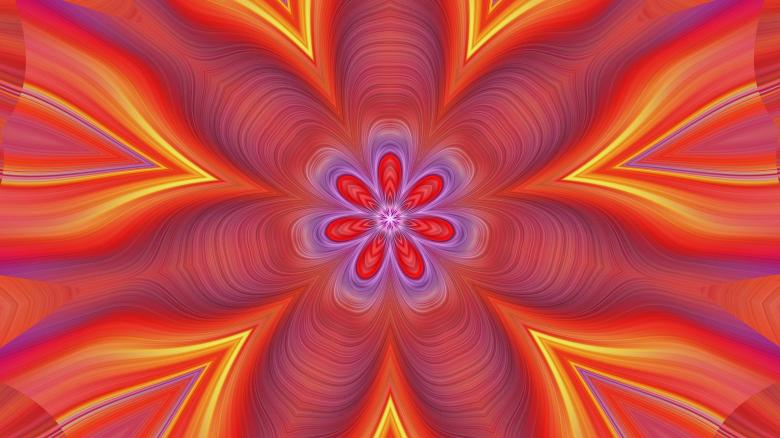 Free stock image of Kaleidoscope star created by Royalty Innovation