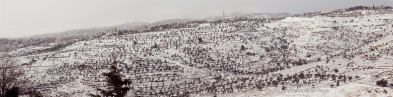 Free stock image of Snow in Jerusalem and the surrounding mountains created by yeshaya dinerstein
