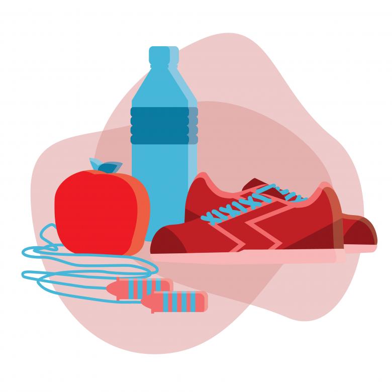 Free stock image of Sneakers,Jumping Rope,Apple,Water created by Isaac Robertson