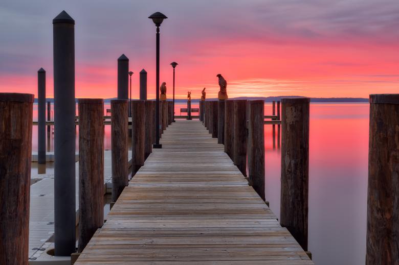Free stock image of Glowing Dawn Pier - Havre de Grace created by Nicolas Raymond