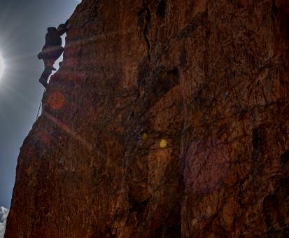Climbing with the light - Free Stock Photo