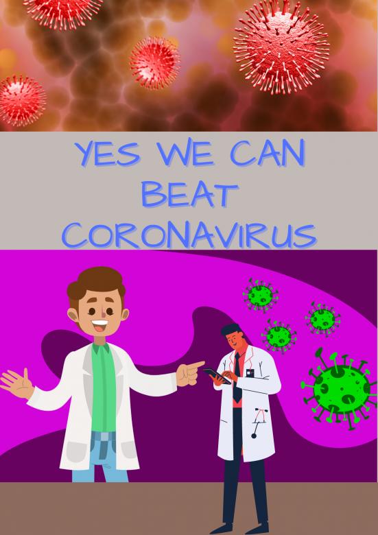 Free stock image of YES WE CAN BEAT CORONAVIRUS created by KHAWAJA UMER FAROOQ