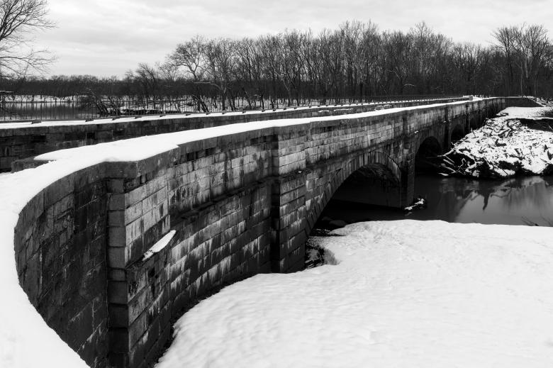 Free stock image of Monocacy Winter Aqueduct - Black and White created by Nicolas Raymond