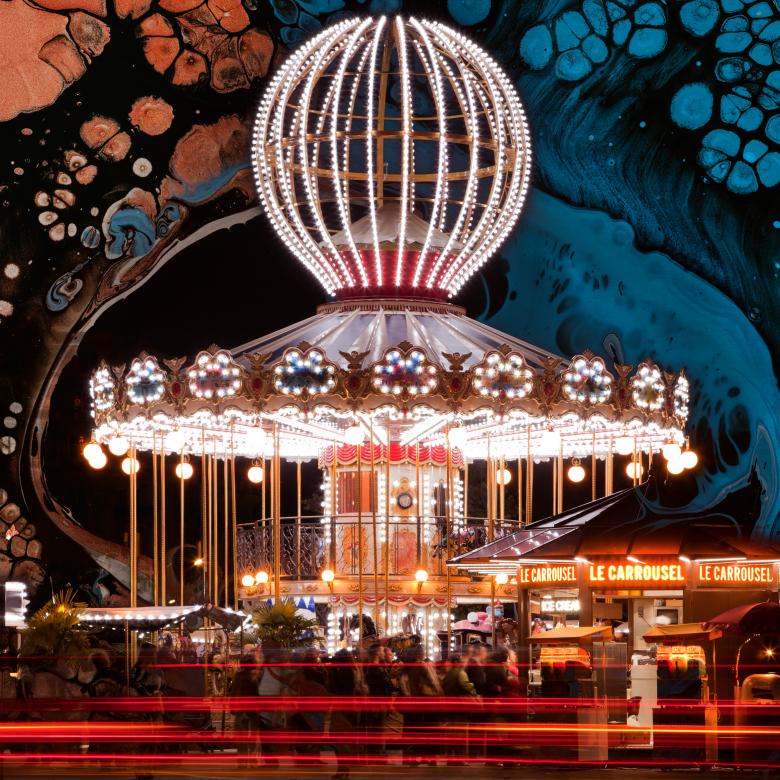 Free stock image of Trippy Paris Carousel created by Nicolas Raymond