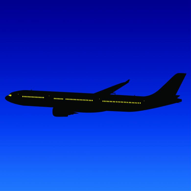 Free stock image of Modern jet airliner at night created by Brian Grimmer