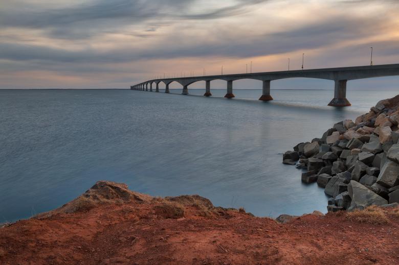 Free stock image of Leading Lines of Confederation Bridge created by Nicolas Raymond