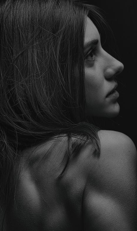 Free stock image of Female profile created by Alexander Krivitskiy