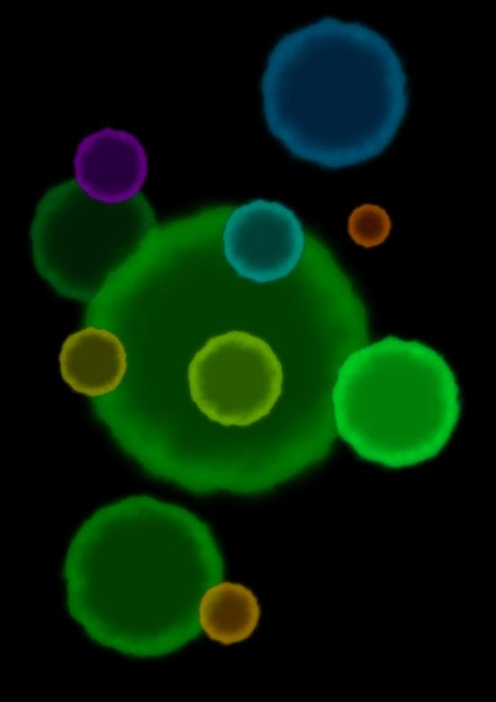 Free stock image of Colorful bubbles with dark background  created by tupac doenx