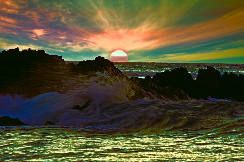 Free stock image of Hawaii Sunset created by Oleg  Ы