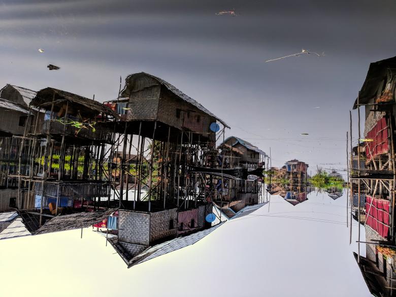 Free stock image of Mirrored house created by Oleg  Ы