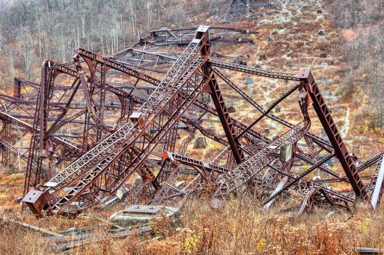 Free stock image of Mangled Ruins of Kinzua Bridge created by Nicolas Raymond