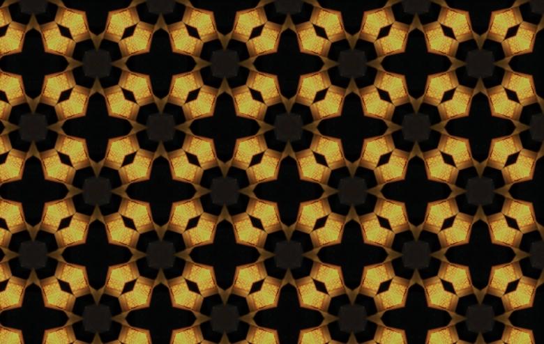 Free stock image of Black and yellow shapes pattern created by Ivan