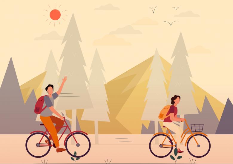 Free stock image of Morning cycling created by Isaac Robertson