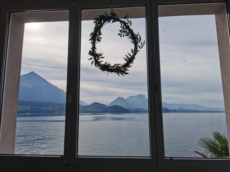 Free stock image of Window view from Interlaken  created by Mena Abouelnour