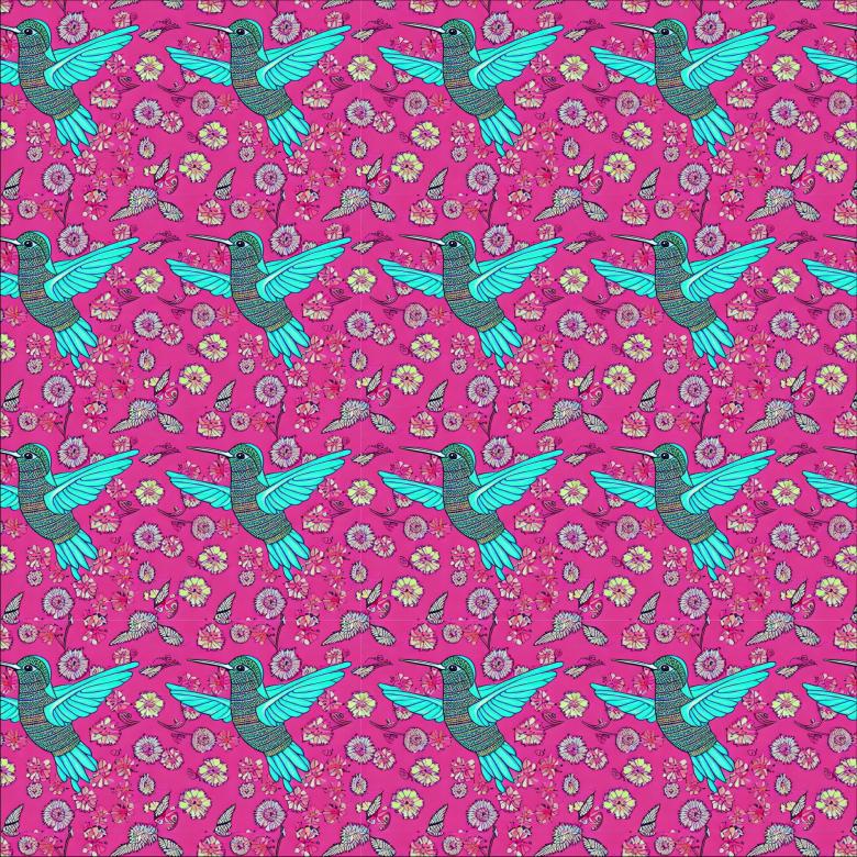 Free stock image of Seamless pattern Illustration the hummingbird created by Oleg Prokopenko