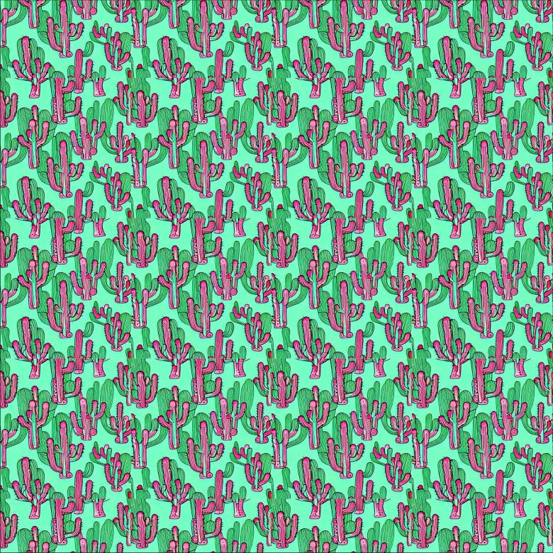 Free stock image of Seamless pattern Illustration the cactus created by Oleg Prokopenko