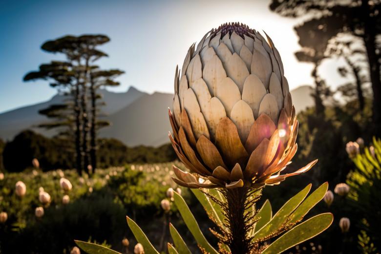 Free stock image of Captivating King Protea Bloom created by Larry Clark