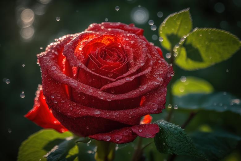 Free stock image of Romantic Red Rose in Bloom created by Larry Clark