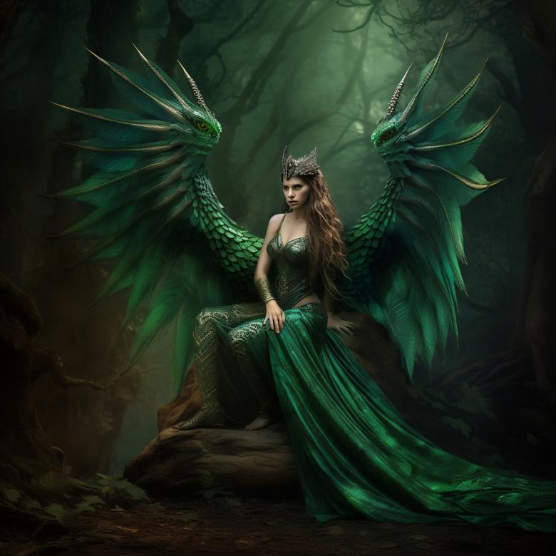 Free stock image of Woman with angelic feathers created by machoman