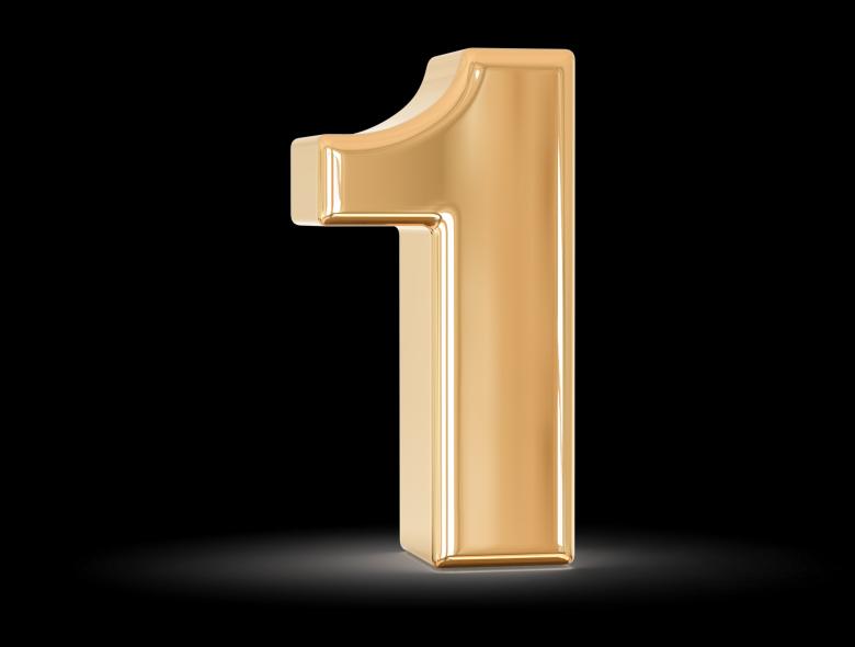 Free stock image of 3d Number 1 created by Chetra168