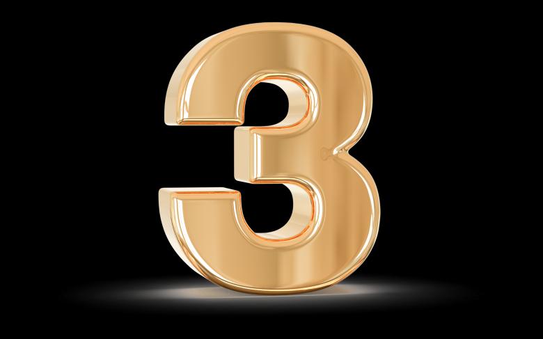 Free stock image of 3d Number 3 created by Chetra168