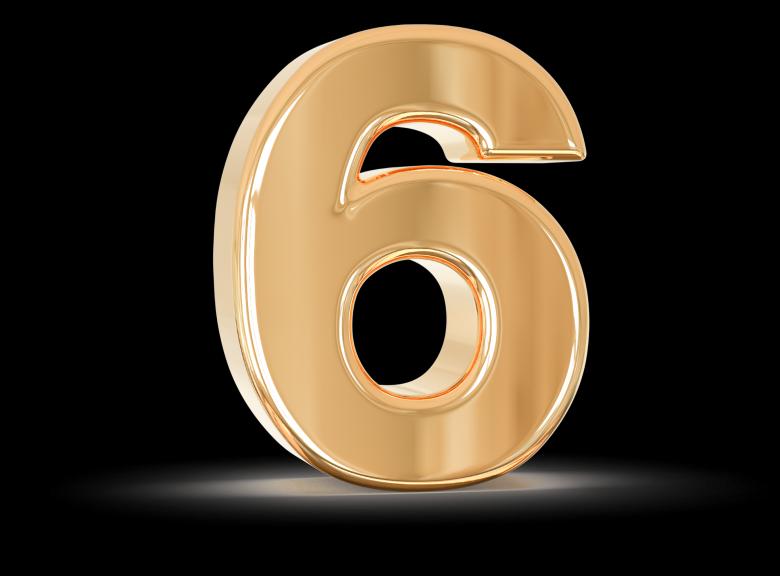 Free stock image of 3d Number 6 created by Chetra168