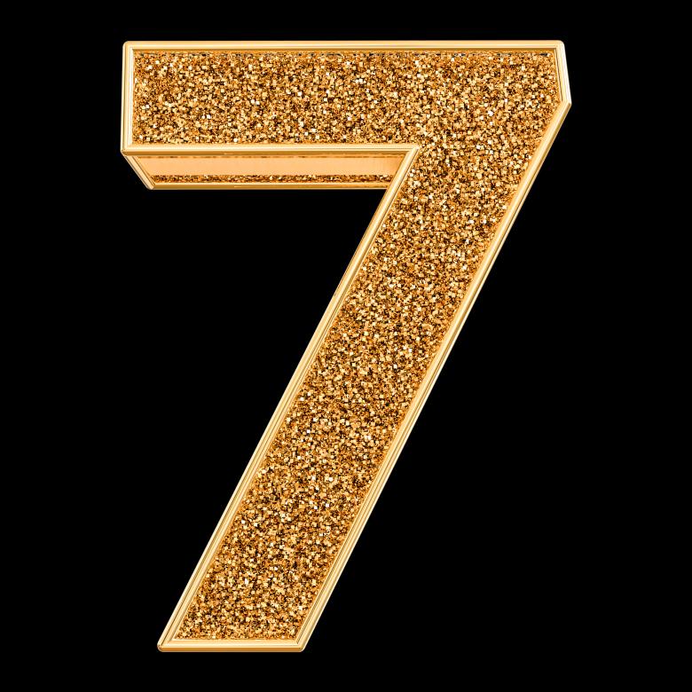 Free stock image of 3d Gold Number 7 created by Chetra168