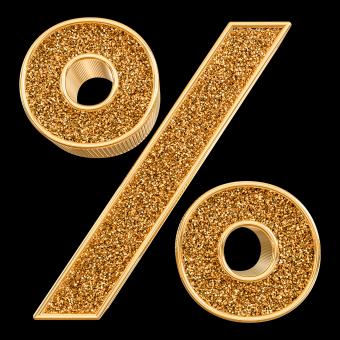 Symbol Percentage Gold 3d - Free Stock Photo