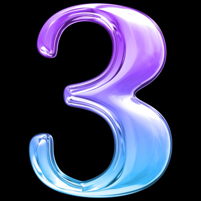 Free stock image of Number 3 created by vandara