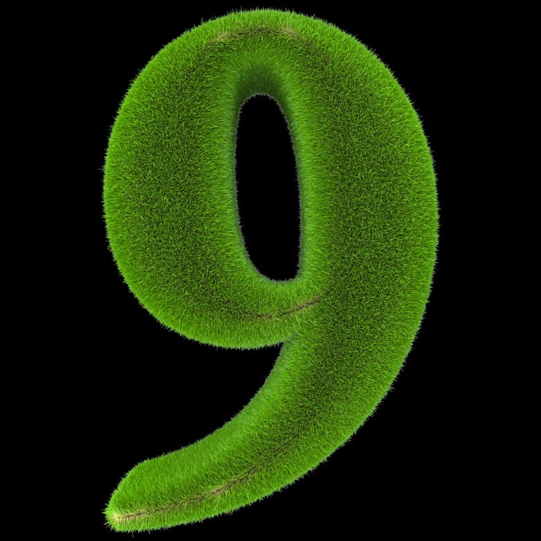 Free stock image of Number 9 grass 3D Render created by vandara