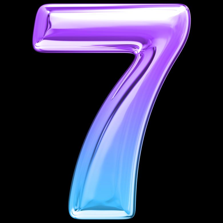 Free stock image of Number 7 3D Render created by vandara