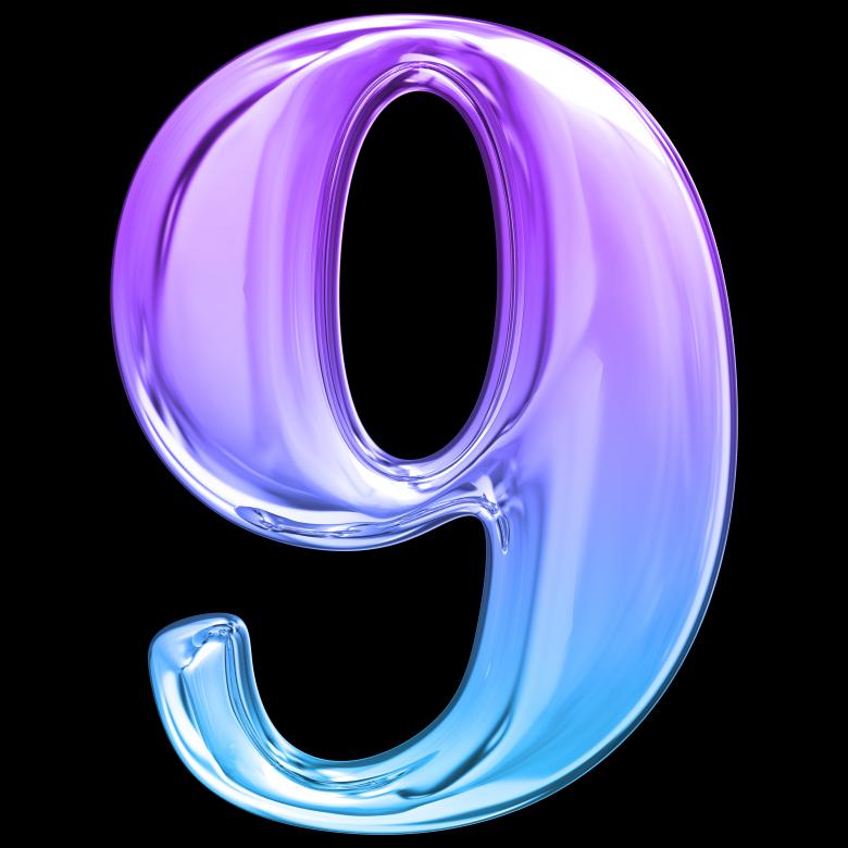 Free stock image of Number 9 3D Render created by vandara