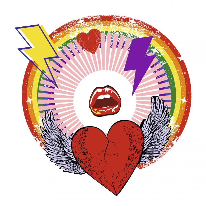 Free stock image of winged heart created by Martin Andres Abalos